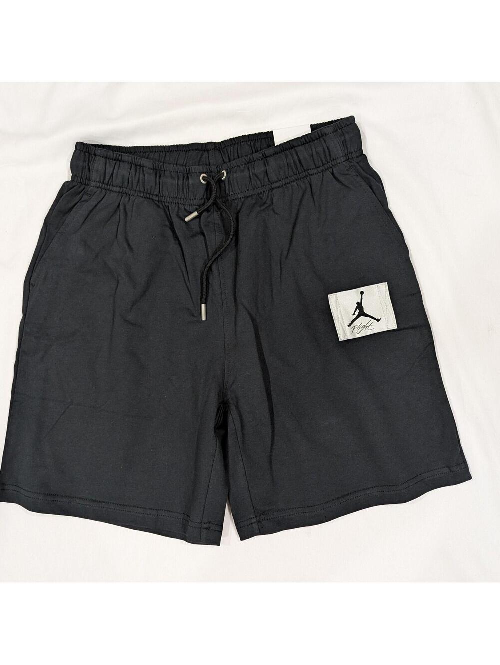 Nike Air Jordan Flight Fleece Shorts Black Large DQ7468-063 NWT Cotton - Picture 2 of 9